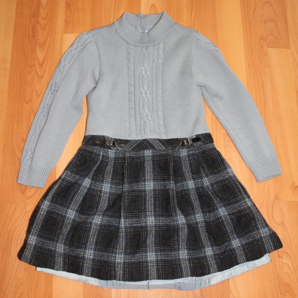 Pierre Cardin Girls 6-7Y Cotton Knit Sweater Dress